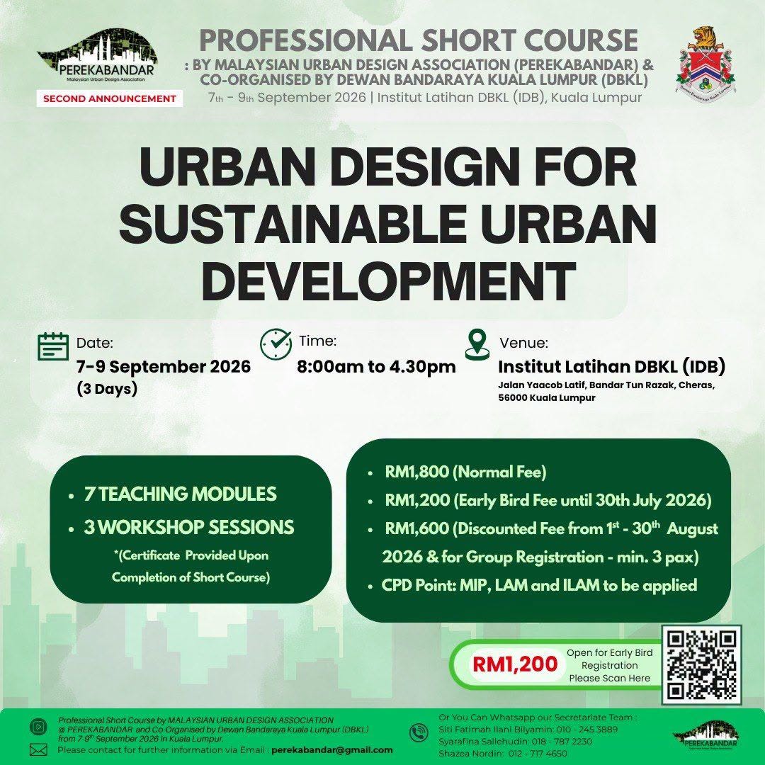 PROFESSIONAL SHORT COURSE: URBAN DESIGN FOR SUSTAINABLE DEVELOPMENT 2026