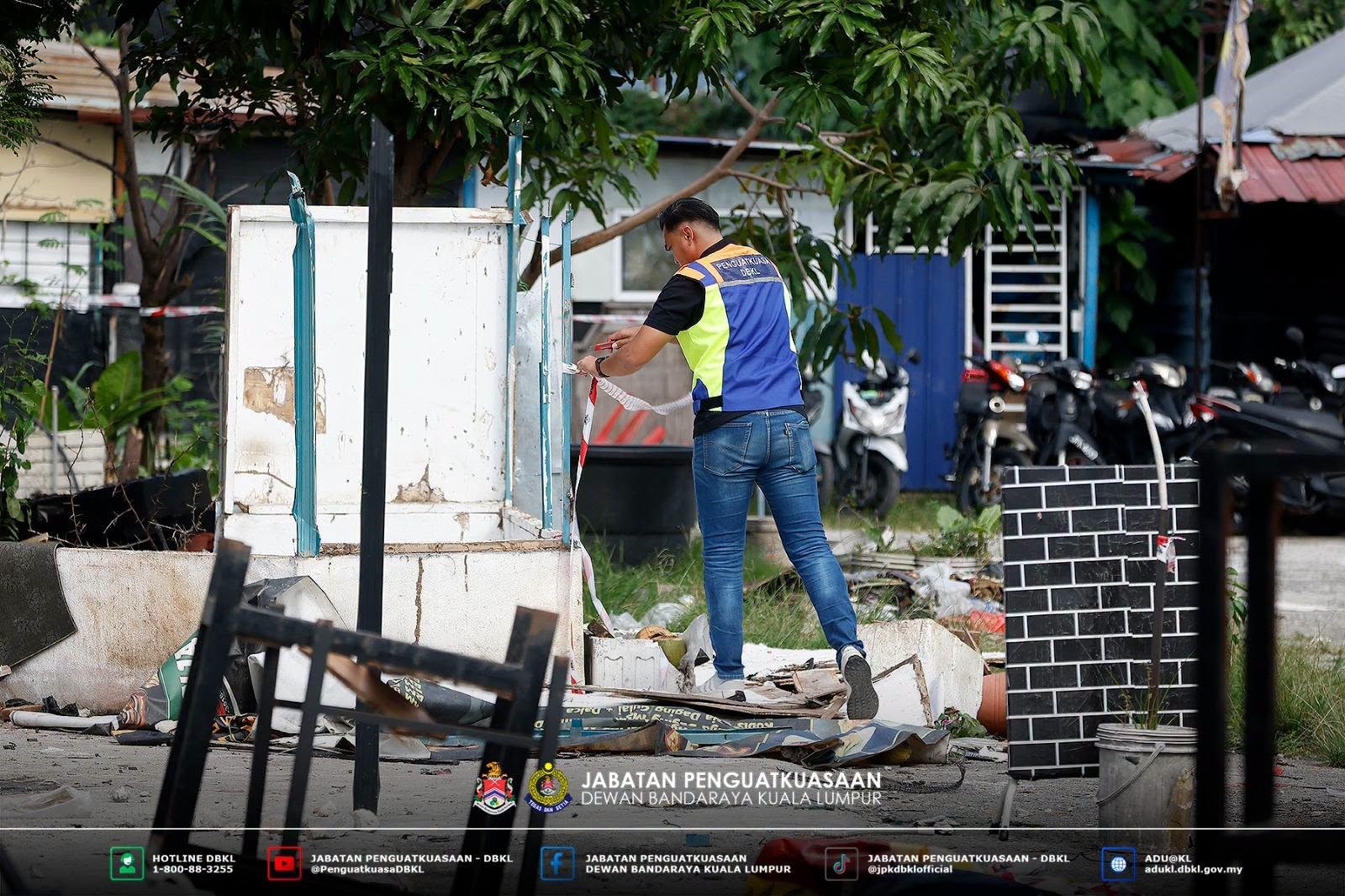 Lagi DBKL Roboh Struktur Perniagaan Bagi Pembangunan Projek Lestari Niaga