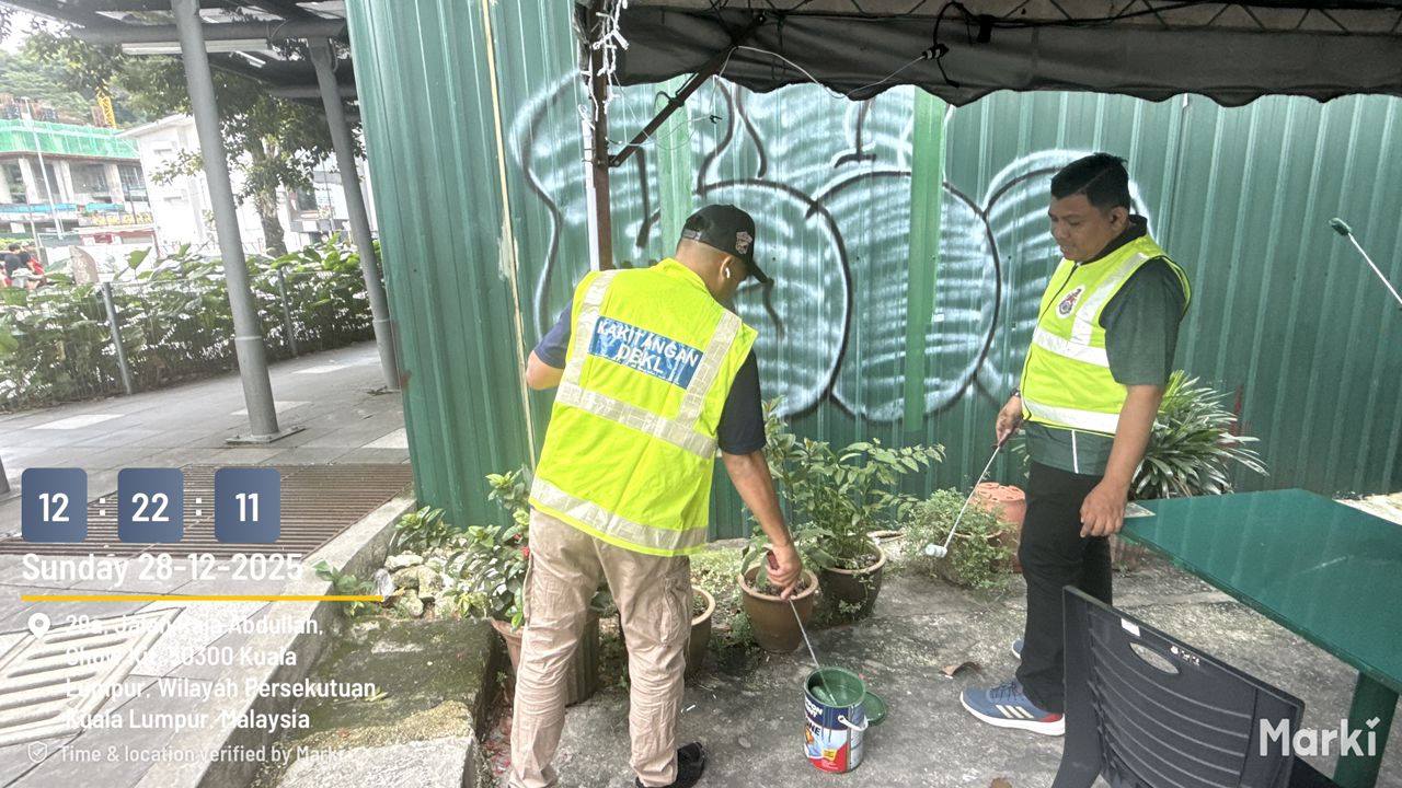 Tindakan Memadam Contengan Vandalisme Di Kawasan Bukit Bintang - December 29, 2025