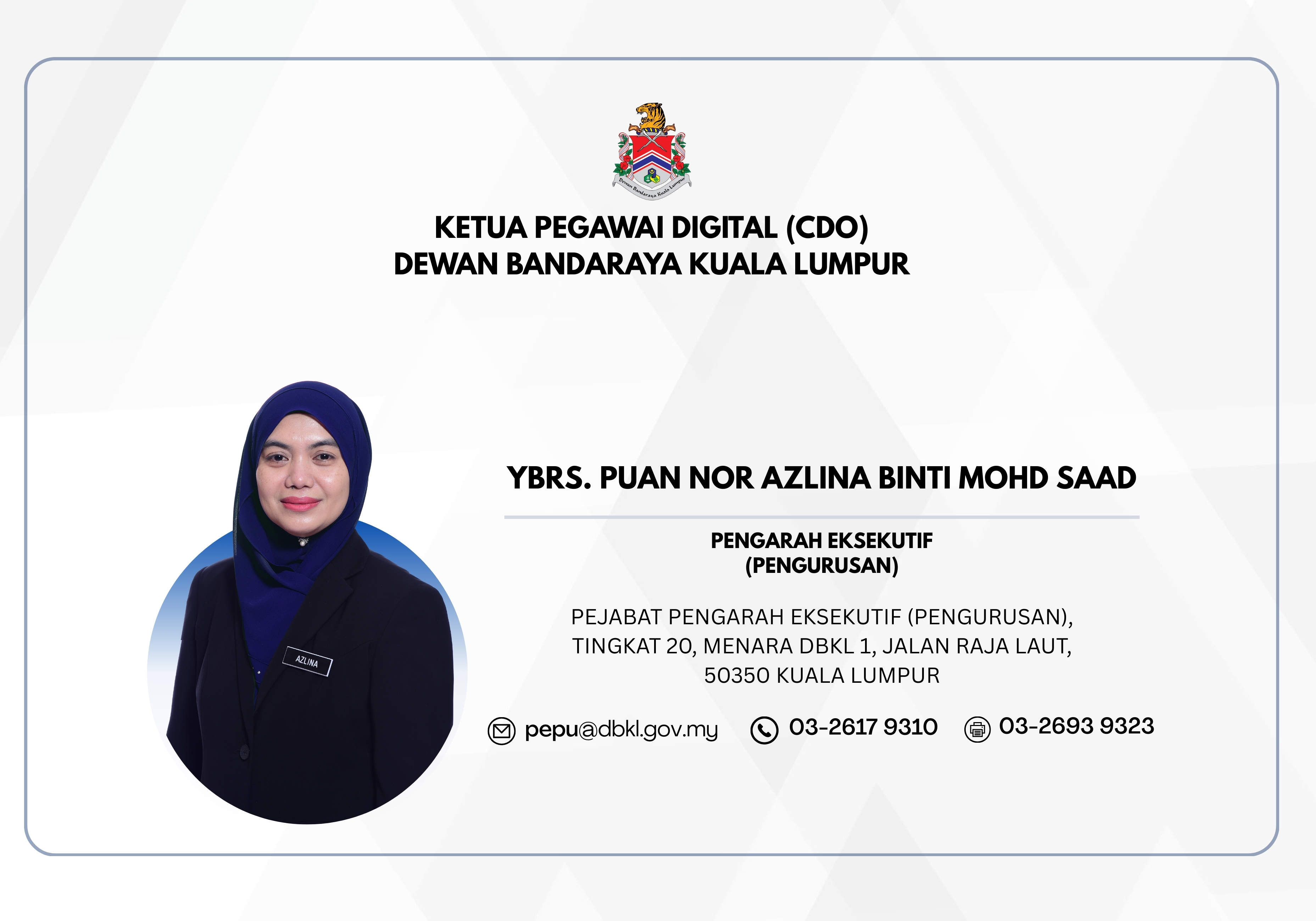 Carta Pengurusan Tertinggi DBKL