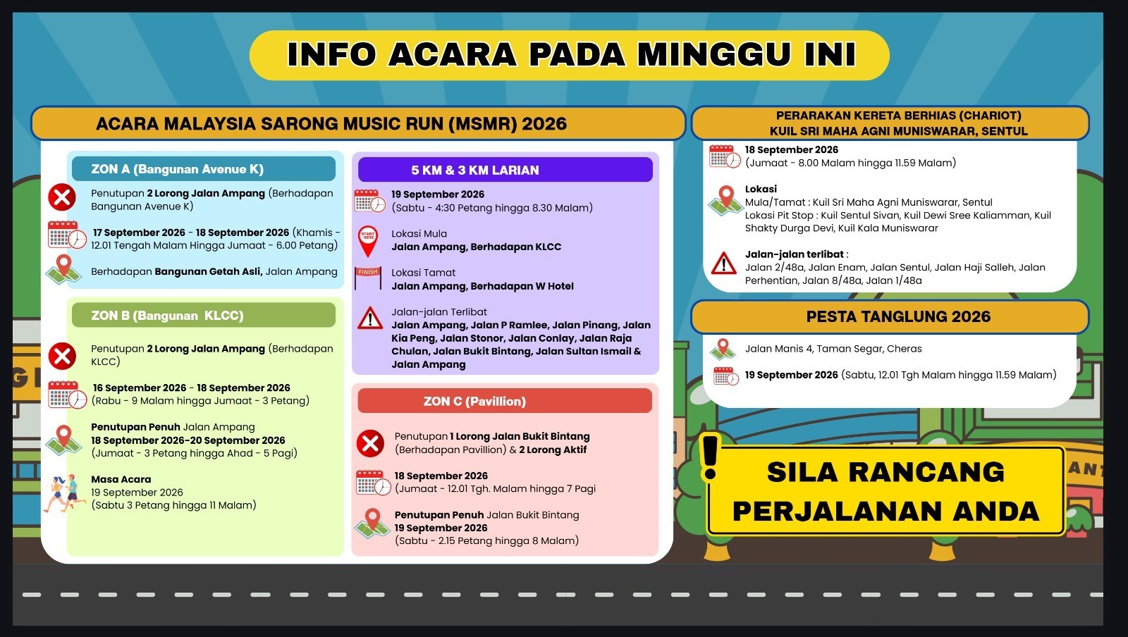 Tutup jalan september 2026