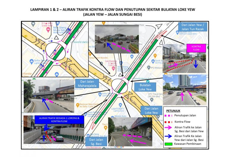Portal Rasmi Dewan Bandaraya Kuala Lumpur | Penutupan Jalan Sungai Besi (Arah Selatan) Berhadapan Fraser Business Park, Bulatan Loke Yew dan Jalan Susur Di Bulatan Pudu Untuk Kerja-Kerja Pengubahsuaian dan Pembinaan Jambatan