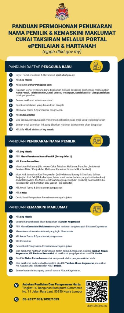 Portal Rasmi Dewan Bandaraya Kuala Lumpur|Panduan Kemaskini Pemilik Harta Cukai Taksiran