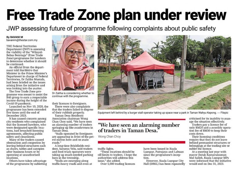 Portal Rasmi Dewan Bandaraya Kuala Lumpur | Free Trade Zone Plan Under Review – The Star