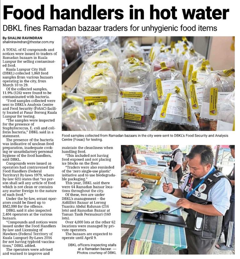 Portal Rasmi Dewan Bandaraya Kuala Lumpur | Food Handlers In Hot Water – The Star